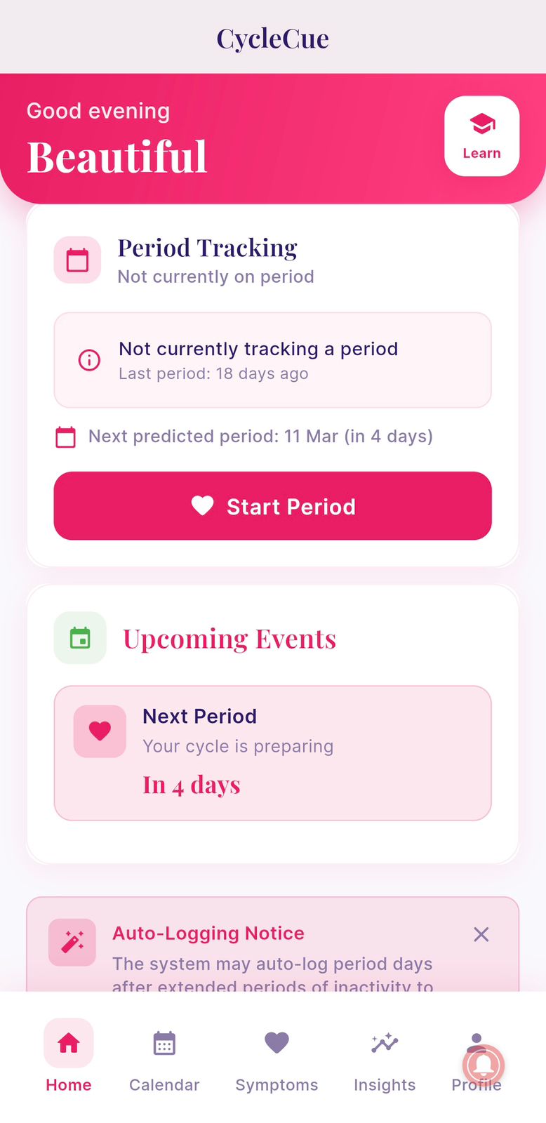 Period Tracking
